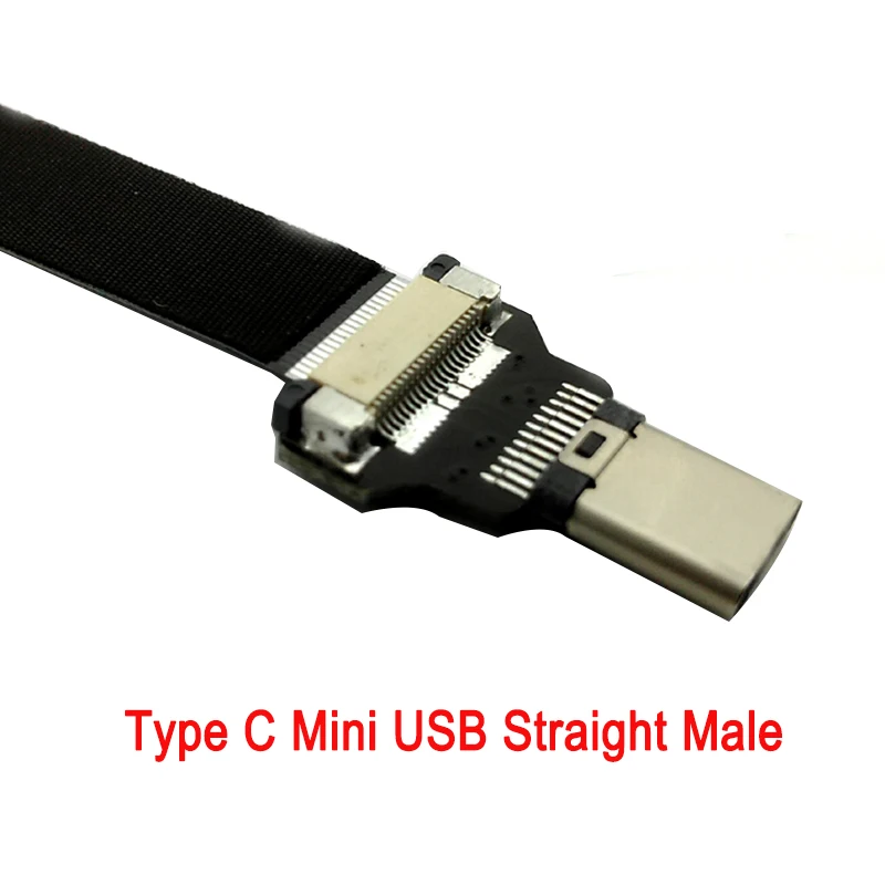 5 см до 100 ультратонкий плоский USB кабель Тип D Micro прямой Мама папа C коннектор
