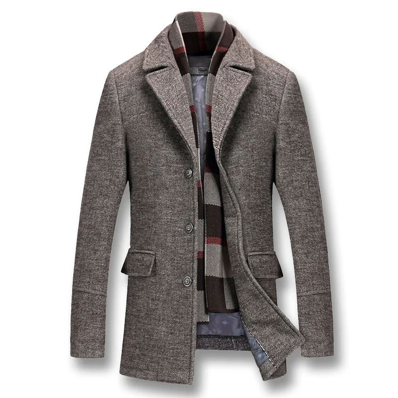 Men Winter Thick Cotton Wool Jackets Coats Male Casual Fashion Slim Fit Large Size Nylon Jackets Jaqueta Outwear