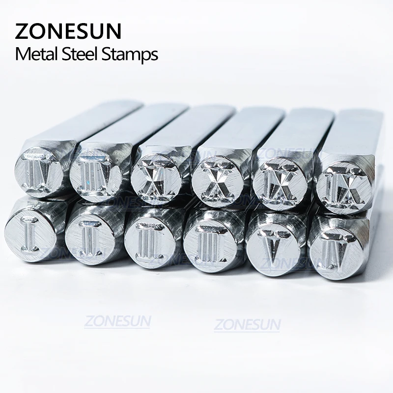 ZONESUN 12 шт. ювелирные изделия металлические марки римские нубералы символ кожаный