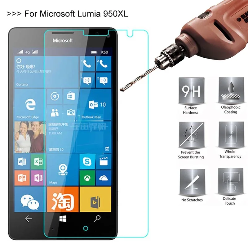 2.5D 0 26 мм 9H закаленное стекло для Microsoft Lumia 950 950XL Защитная пленка Nokia XL | Мобильные