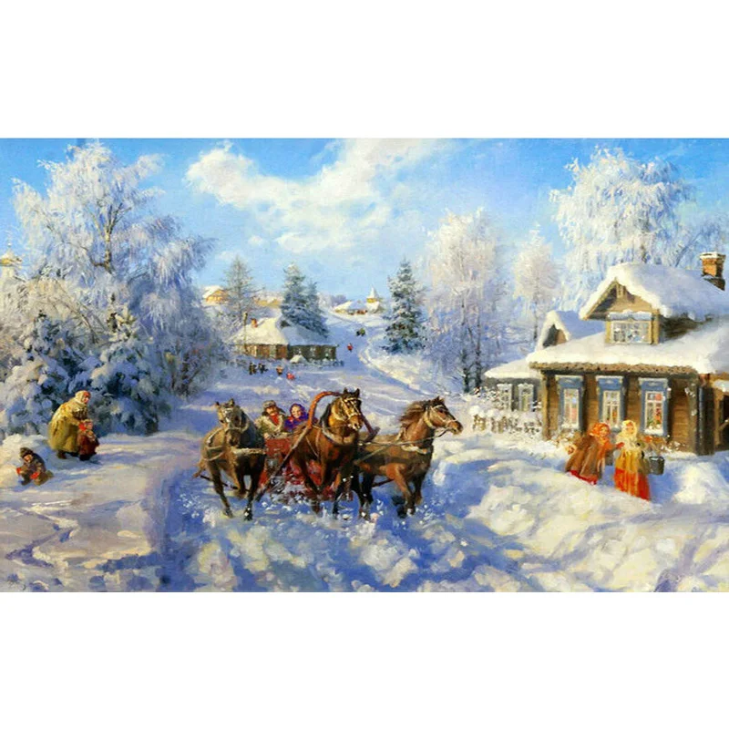

YIKEE diamond painting horses square rhinestones Home Decor Drill Resin DIY Mosaic Diamond Embroidery k979