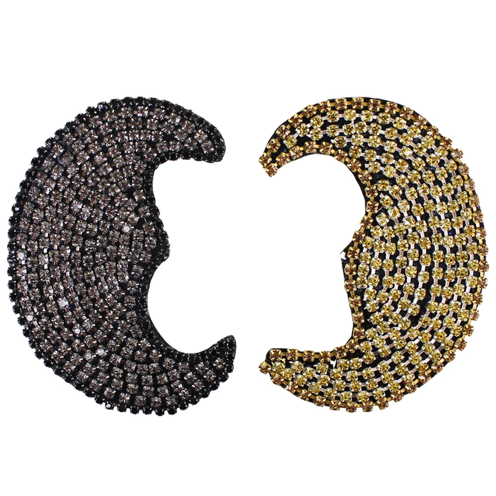 10 шт. вышивка бисером бриллианты луна значки хрустальные нашивки сшитые на обуви