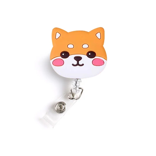 Мультфильм выдвижной держатель для бэйджа lanyards силикагель Студенческая медсестры имя держатель карты пластиковая выставка грудь офисная карта - Цвет: 23