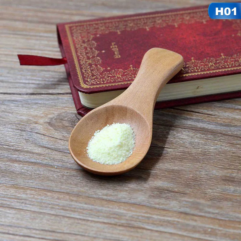 1 шт.,, маленькая мини ложка из натурального дерева, ложка для чая, меда, кофе, приправ, соль, сахар, ложка