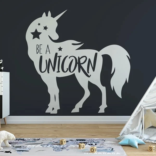 Be A Unicorn настенный милый стикер животное дети украшение для детской виниловой