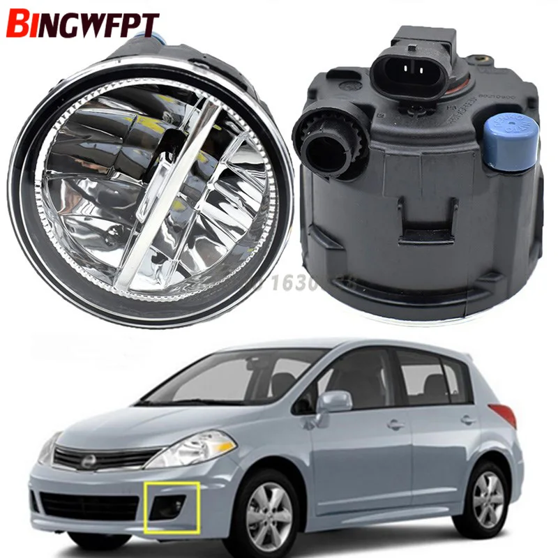 2x Противотуманные фары Дневные Фары Светильник для Nissan Versa 1.8L L4 2007 2011 Супер яркий