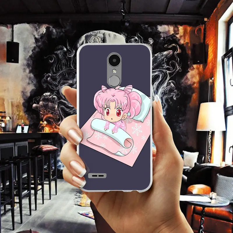 Мультфильм Сейлор Мун Мягкие силиконовые ТПУ чехол для телефона LG K4 K7 K8 K10 2017 G2 G3