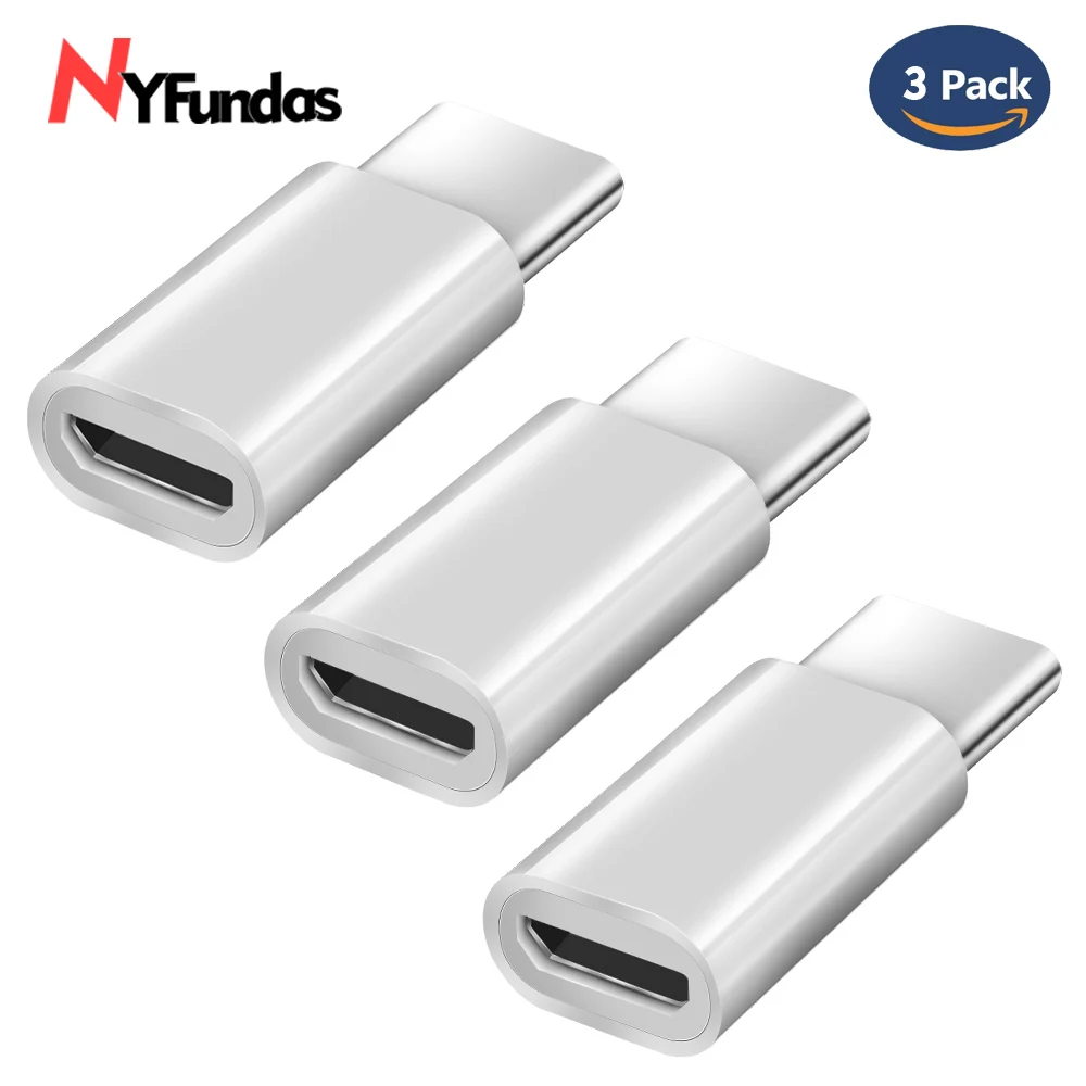 NYFundas 3 шт. Type C к Micro Usbc адаптер для Samsung Galaxy S9 S8 plus Xiaomi Mi 8 6 Moto X4 Macbook Pro Lg G6 5 Usb