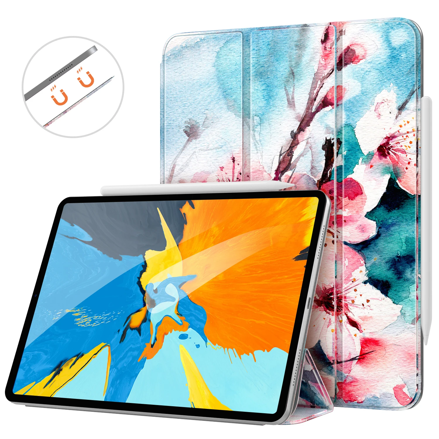 Чехол MoKo для iPad Pro 11 [Поддержка магнитно прикрепить заряд/пара] тонкий легкий смарт-чехол-подставка с автоматическим пробуждением