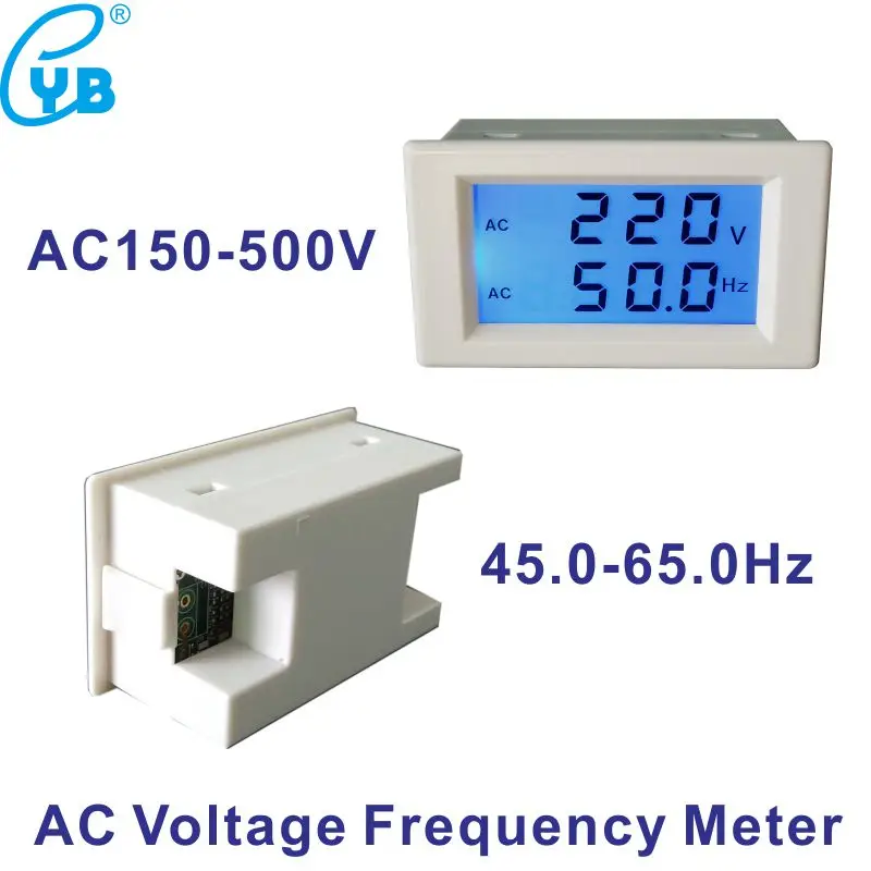 Вольтметр измеритель Гц 150 500 В монитор напряжения с двойным жк дисплеем цифровой