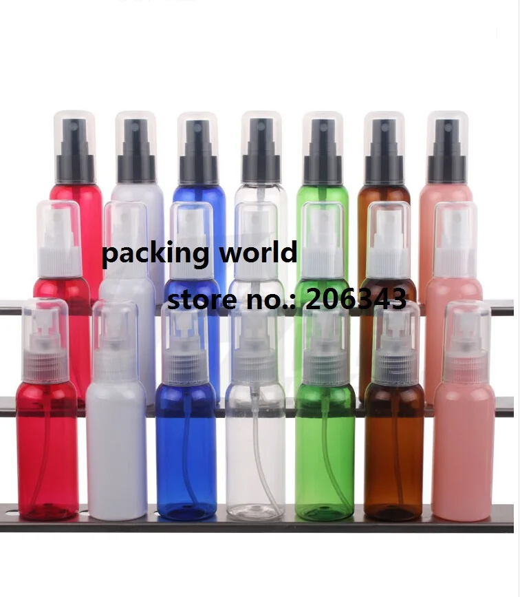 Пластиковая бутылка с прозрачным/черным/белым распылителем 50 мл несколько