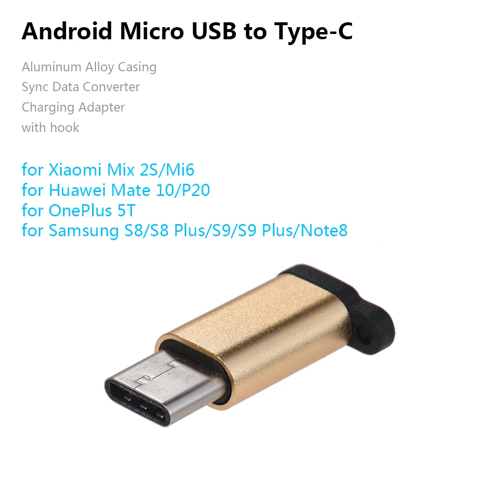 Алюминиевый сплав Android type-C USB C штекер для Micro USB Женский конвертер синхронизации данных зарядный адаптер для Xiaomi huawei кабель для передачи данных
