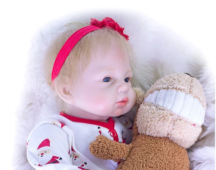 53 см реалистичные новорожденные дети силиконовые детские куклы живой Reborn ткань