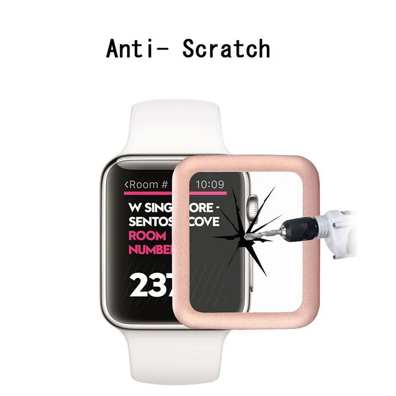 BBSW 3D полное покрытие закаленное стекло для Apple Watch 1 38 мм 42 металлический край