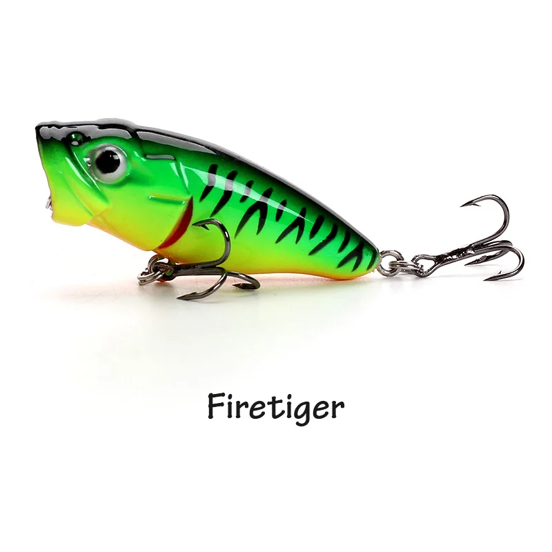 Firetiger Banshee 45 мм 3,3 г басовый Поппер рыболовные приманки мини воблеры для приманка для щуки жесткие кренкбейты плавающие/Попперс искусственные приманки - Цвет: Firetiger
