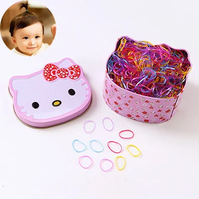 1.5CM Mix Colors 5 Подарочная упаковка, около 700 шт, детские одноразовые цветные эластичные резинки для волос, милые резинки для волос, держатель для конского хвоста, аксессуары для волос для девочек - Цвет: 1.5CM Mix Colors 5