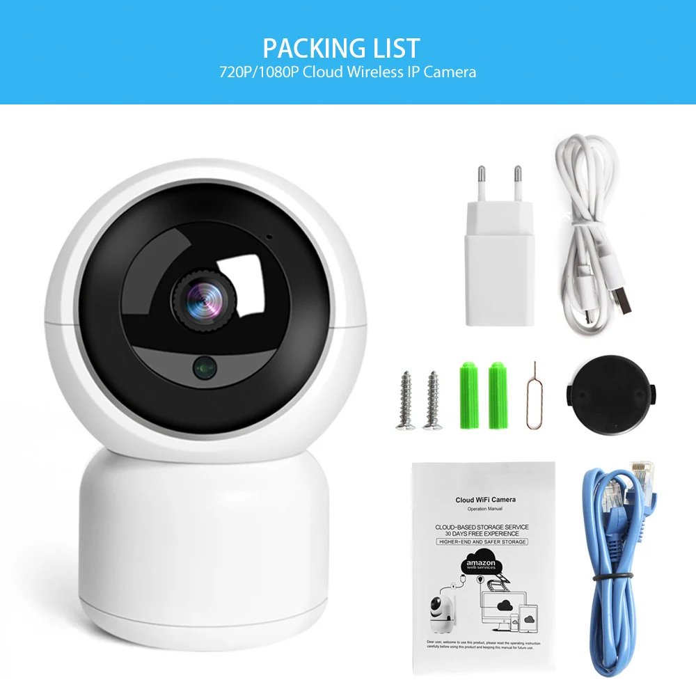WiFi IP камера 1080P автоматическое отслеживание Беспроводной Детский Монитор 720P IR 10M