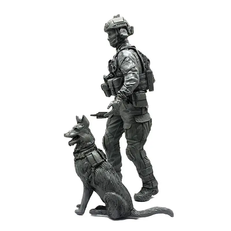 1/35 современные морские котики США Элитные Морпехи и собаки военный солдат смоляная модель Фигурка NAI-15