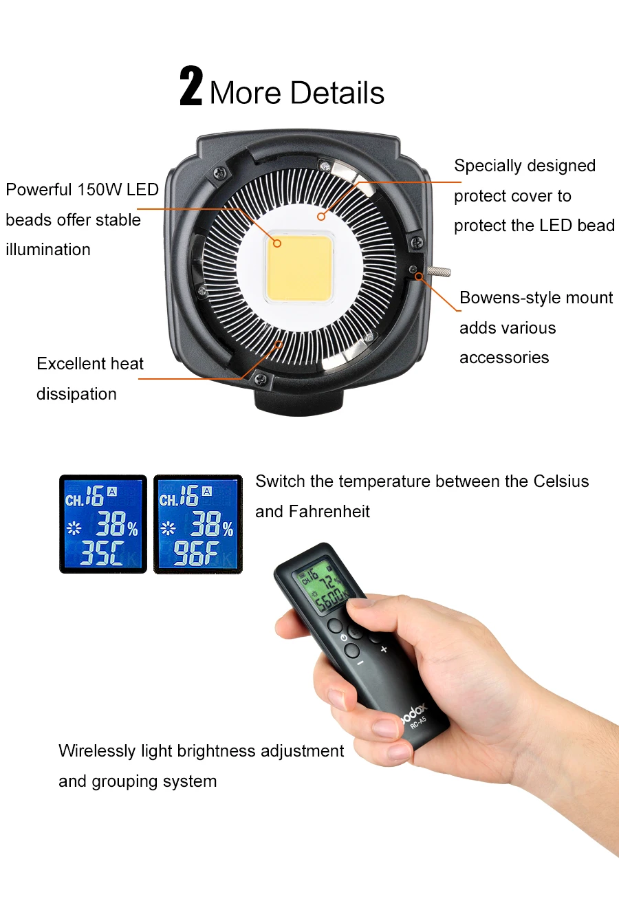 2 шт. Godox SL-150W 150Ws 5600K студия светодиодный непрерывное освещение для фото-и светильник+ 2 шт. 2,8 м светильник подставка+ 2 шт. 70x100 см софтбокс