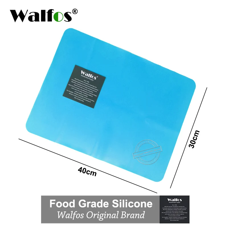 blue 30x40cm WALFOS 1 шт., пищевой коврик для выпечки, жаростойкий Настольный коврик, силиконовый коврик для духовки, теплоизоляционный коврик для выпечки, Настольный коврик - Цвет: blue 30x40cm