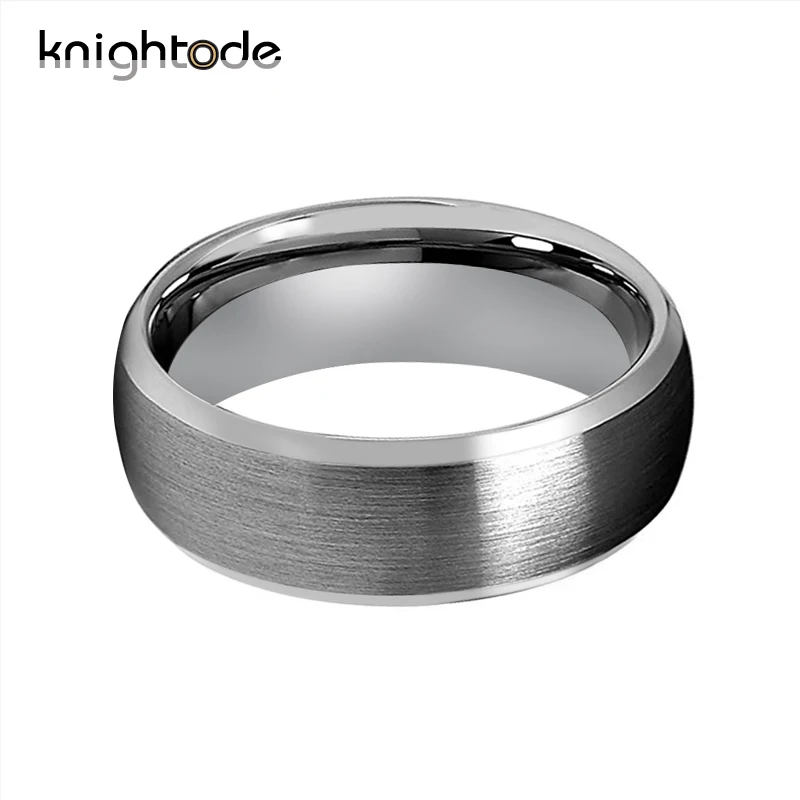 Dome tungsten карбидные кольца для мужчин и женщин простой классический матовый