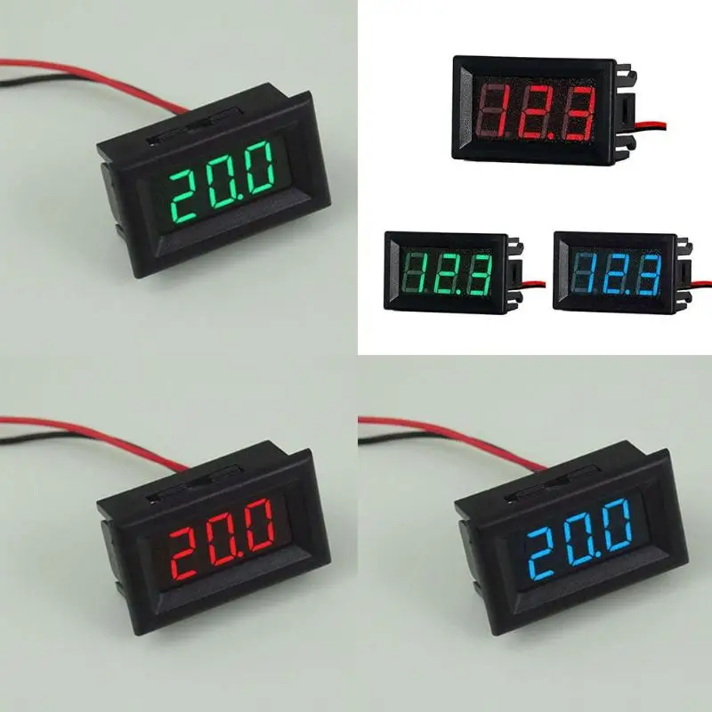 DC 2 5 V 30V Цифровой светодиодный мини вольтметр тестер проводной ЖК дисплей Дисплей