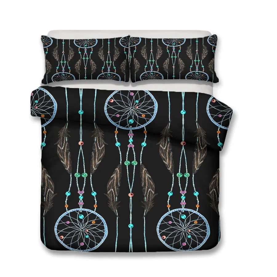 Комплект постельного белья с 3D принтом пододеяльник Ловец снов богемский
