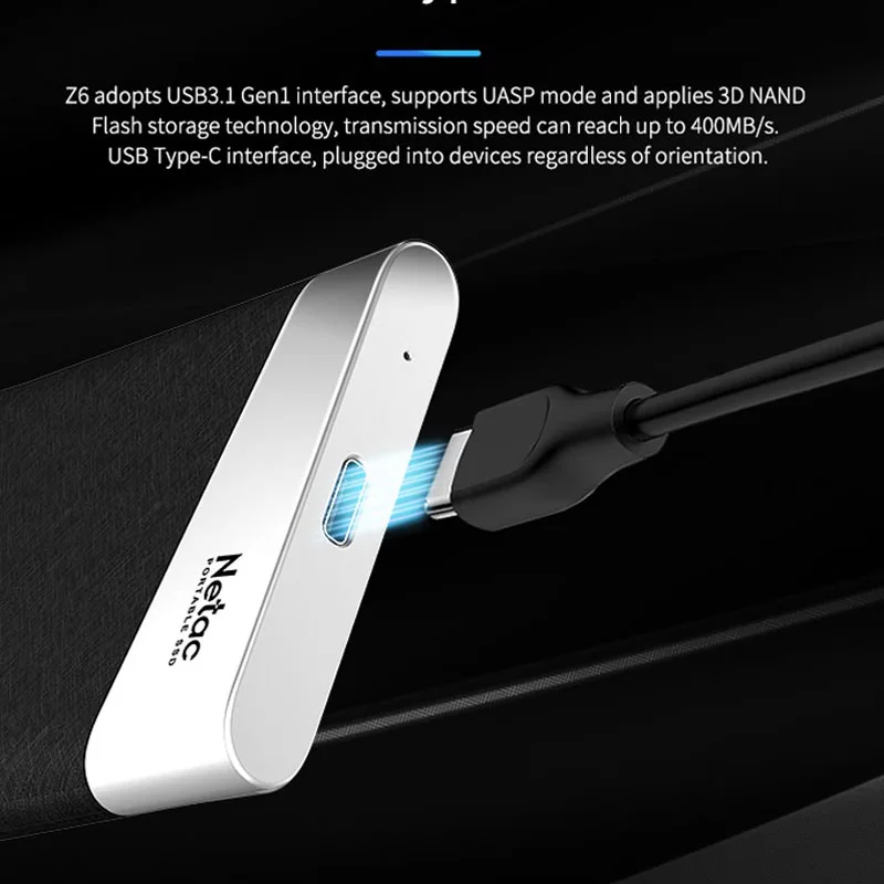 Внешний ssd накопитель Netac Z6 hhd USB 3 1 240/480/960 ГБ|Внешние SSD| |