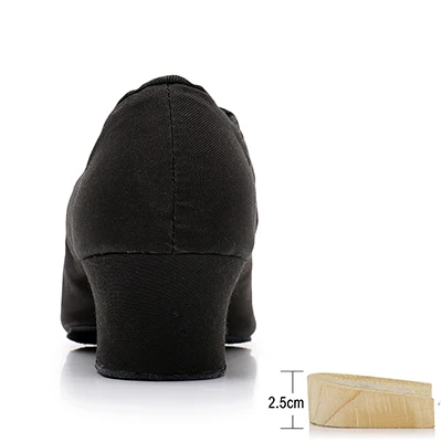 Black 2.5cm Ladingwu/ стиль, новая брендовая Современная Мужская Обувь для бальных танцев Танго латины, танцевальные туфли черного цвета, мужские холщовые танцевальные туфли - Цвет: Black 2.5cm