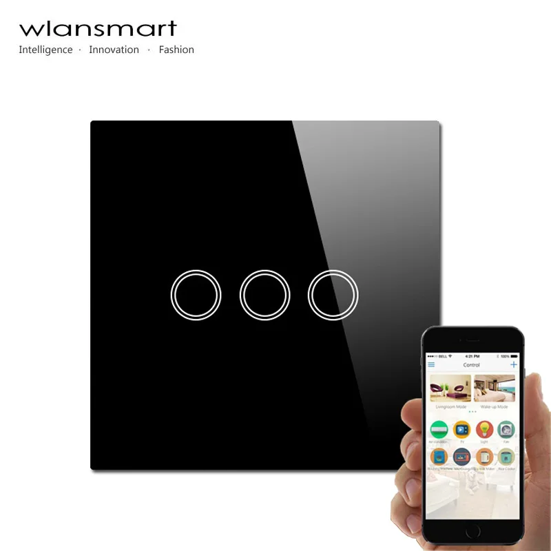 Настенный сенсорный выключатель Wlansmart с дистанционным управлением стандарт ЕС