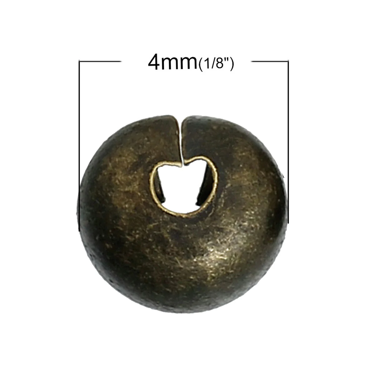 Обжимные бусины DoreenBeads 300 бронзового цвета фурнитура 4 мм (B06463) иу | Украшения и