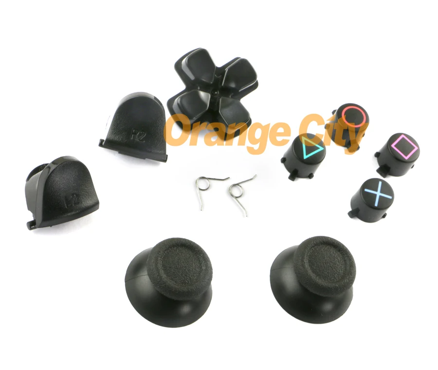 ChengChengDianWan 10 компл./лот черный 3D аналоговый джойстик кепки L2 R2 L1 R1 с пружинным D-pad