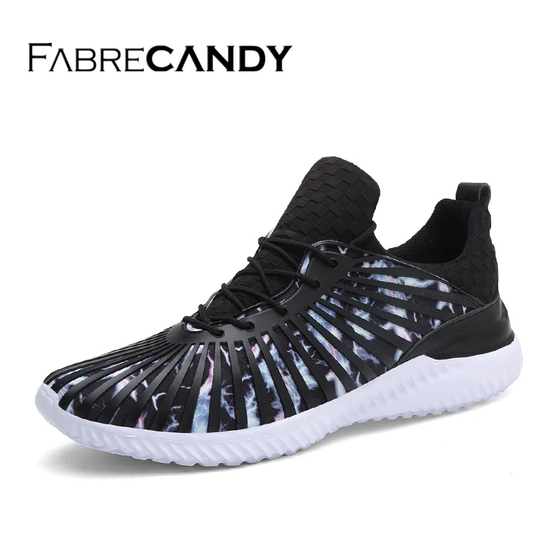 Новинка 2018 летняя дышащая обувь FABRECANDY мужская на плоской подошве модная