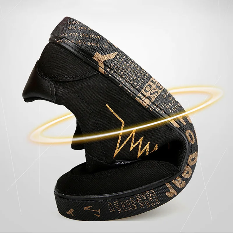 Мужская парусиновая обувь черные кроссовки с низким верхом повседневная для