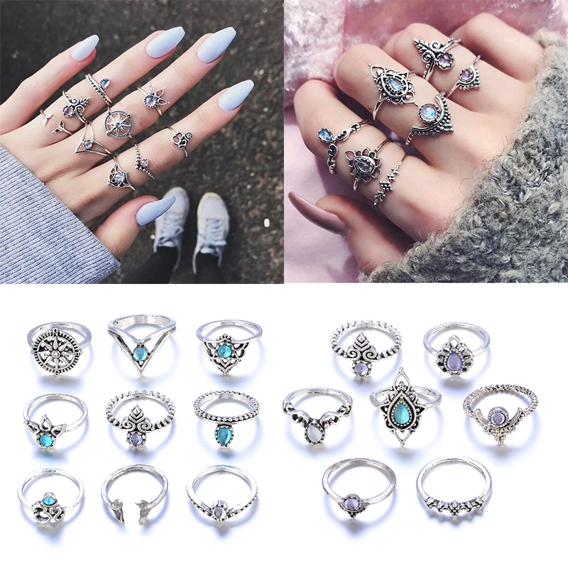 16 шт./компл. Бохо хвост русалки компас Лотос Капля воды цветок лист Корона миди