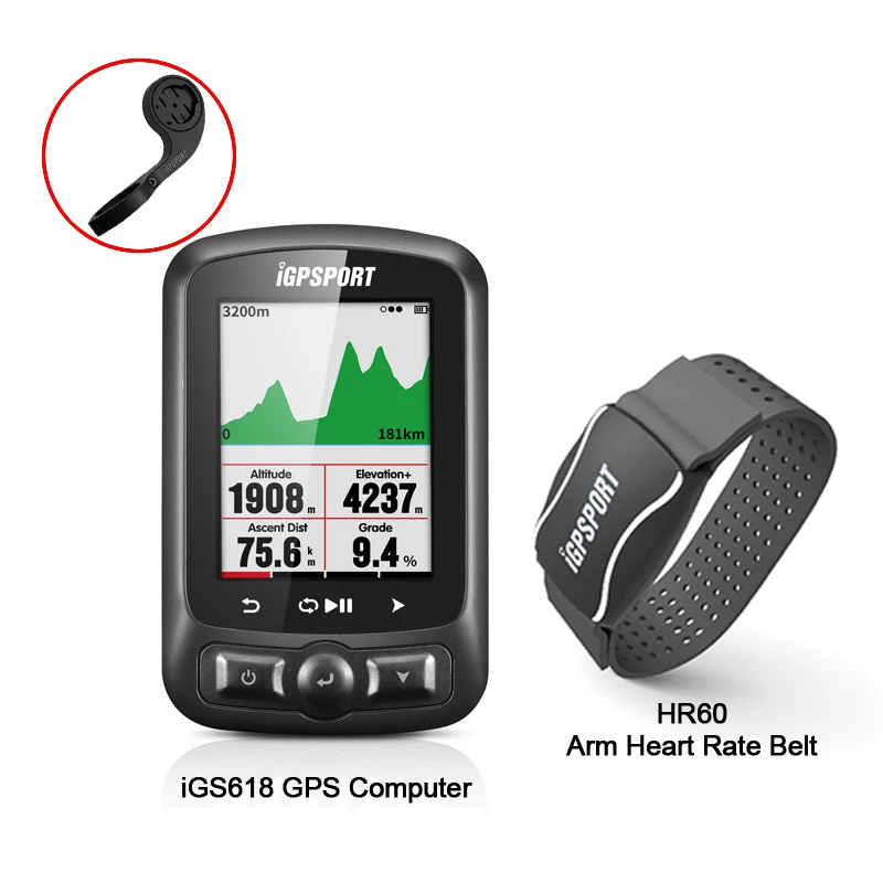 Цветной экран циклический компьютер gps iGS618 i gps порт gps трекер на велосипед навигация Спидометр IPX7 3000 часов хранения данных