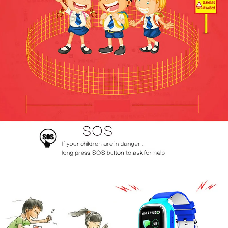 Новое поступление Q90 gps телефон позиционирование модные детские часы 1,22 дюймов цветной сенсорный экран Дети SOS Смарт часы PK Q80 Q50 Q12