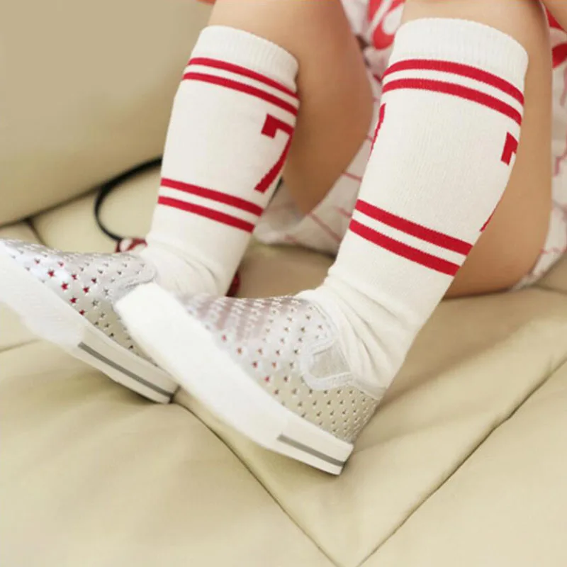 

Summer Style lucky number 7 Cotton Kid Socks Fashion Meias Infantil Anti Slip Solid Baby Boys/Girls Socks 0 to 6t