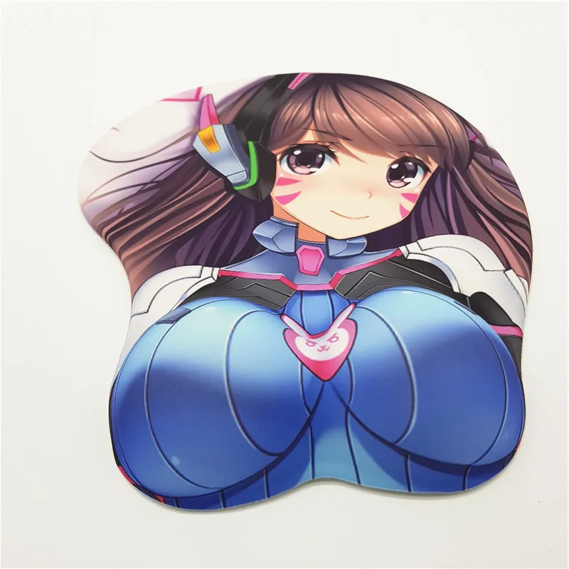 D. VA аниме 3d груди игровой Мышь Pad противоскольжения С упором для запястий