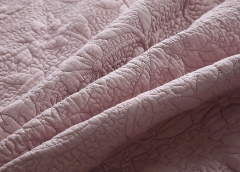 Утолщенное хлопковое покрывало комплект пододеяльников из 3 предметов розовое