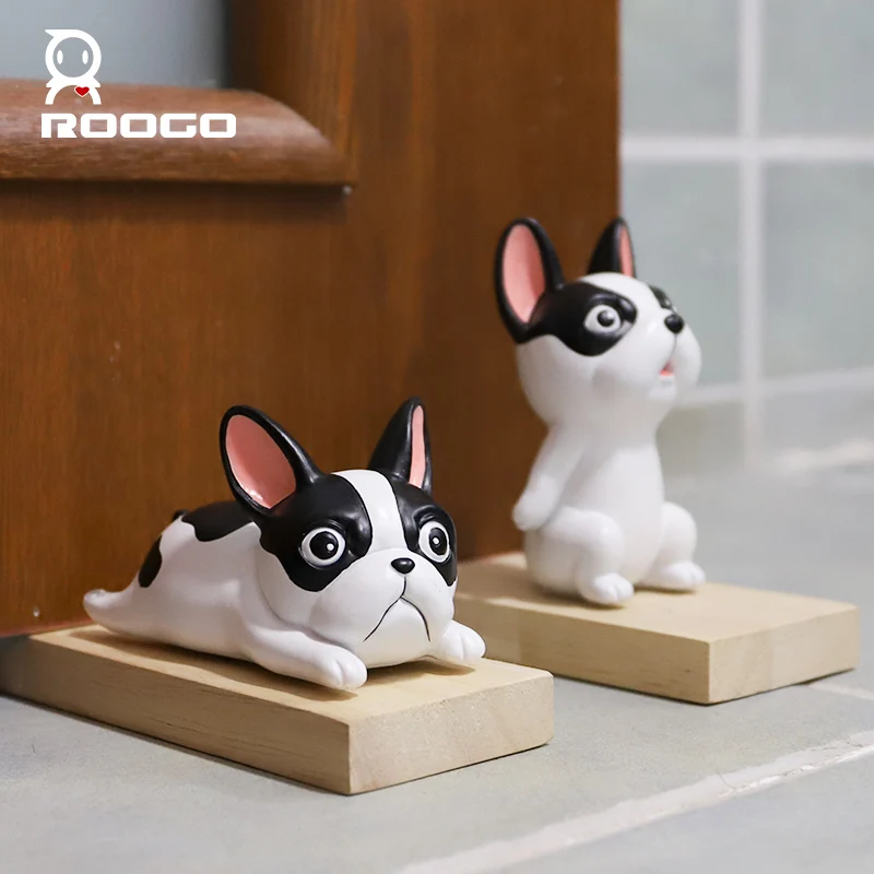 Roogo собака животные дверные стопоры Клин дверной стопор креативный блок домашний офис детская комната безопасности двери милые миниатюрные фигурки