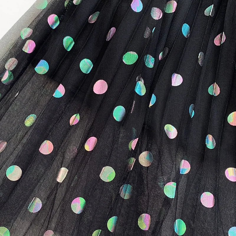 Цветная плиссированная юбка в горошек для женщин лето 2019 высокая талия милые