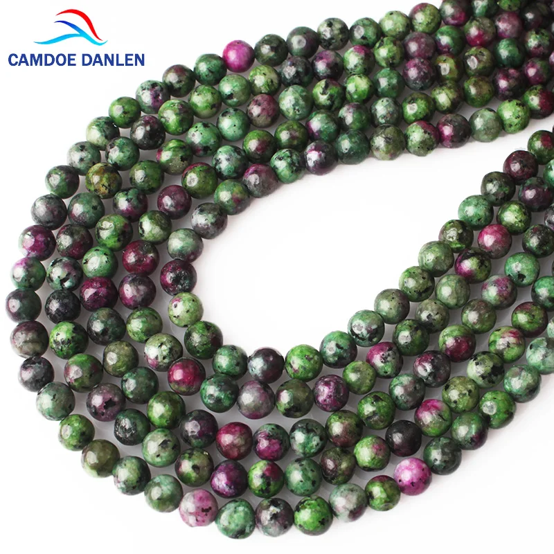 CAMDOE DANLEN бусины из натурального камня Epidote Zoisite турмалиновые цветные 6 8 10 12 мм