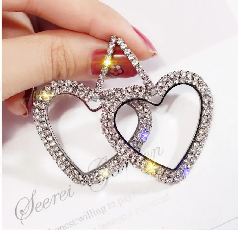 Серьги для женщин корейские модные серьги невесты с кристаллами и