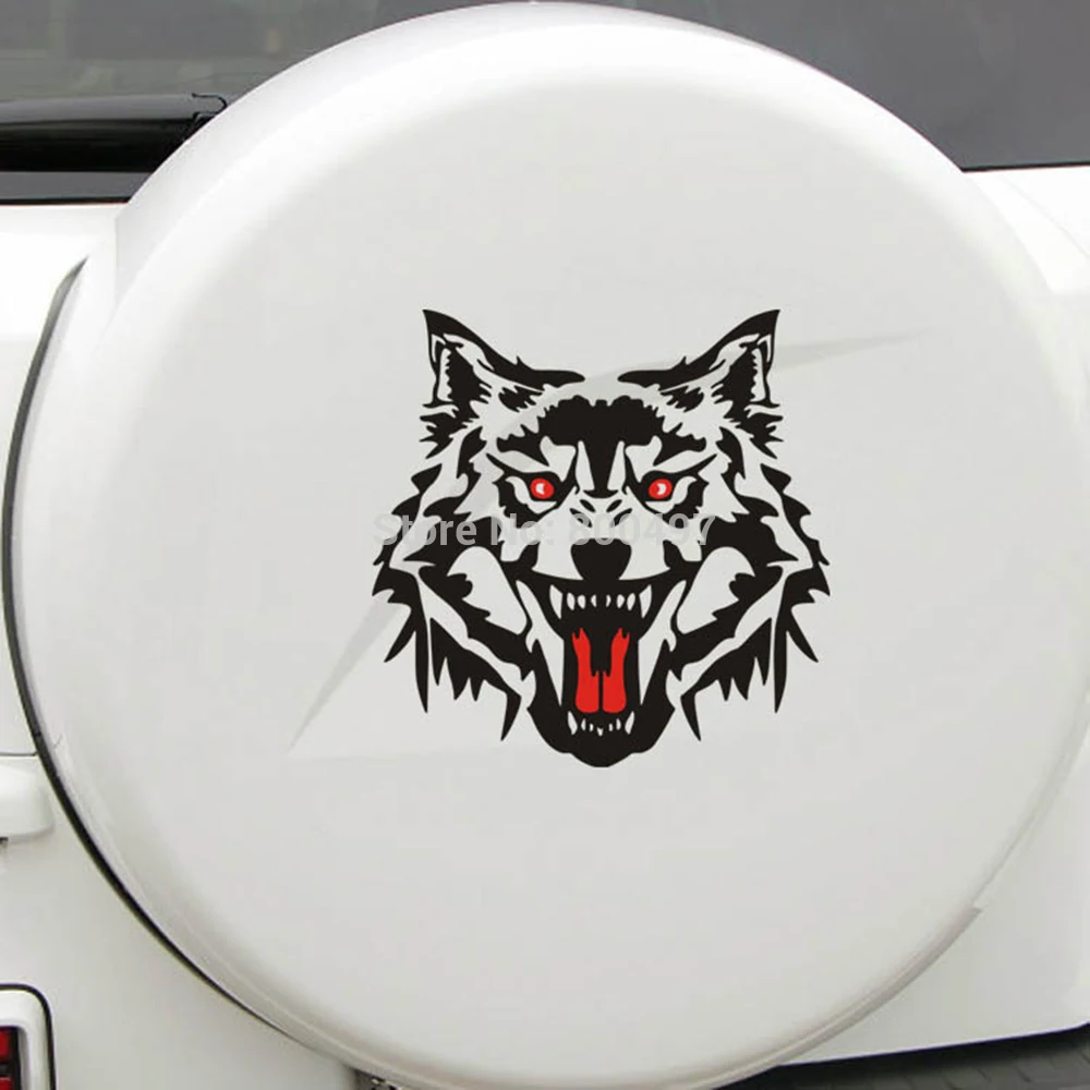 

10 x New Styling Funny Angry Wolf Head Decoration Stickers Car Whole Body Decals for BMW Benz Audi Fiat Toyota Honda Tesla