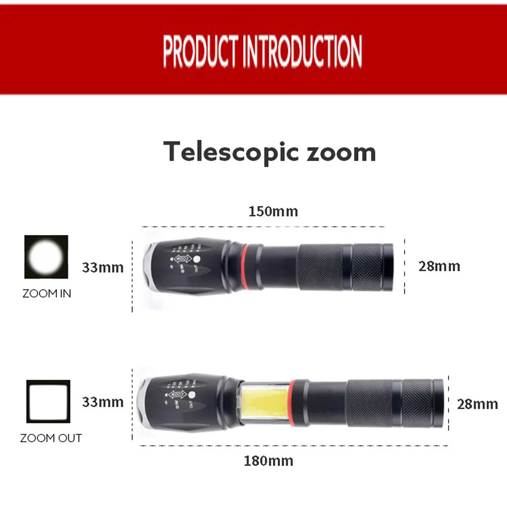 Мощный Охота Лазерная указка 800 люмен светодиодный Перезаряжаемые фонарик 18650