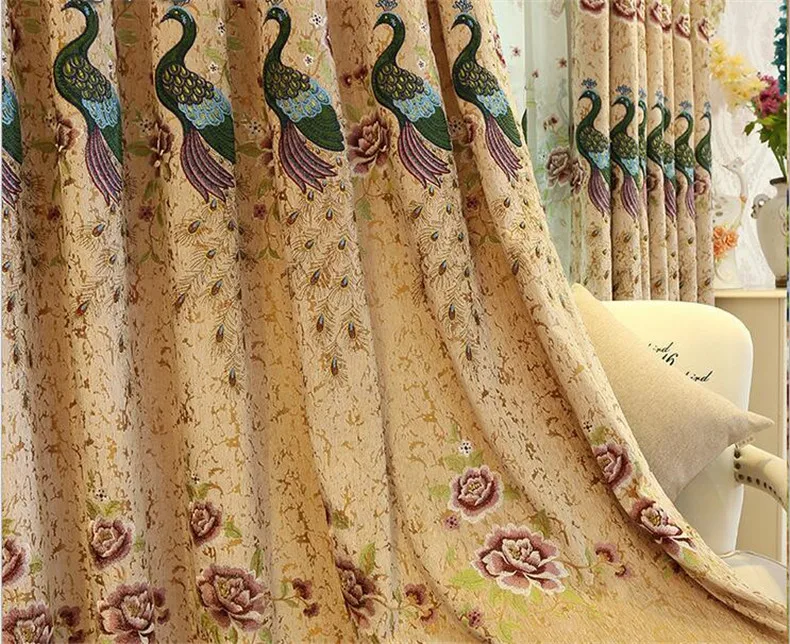 Затемненные занавески и тюли для свадьбы, fon perde, жалюзи для гостиной, Римский Павлин, ткань Tulles, новинка, HM233* 20