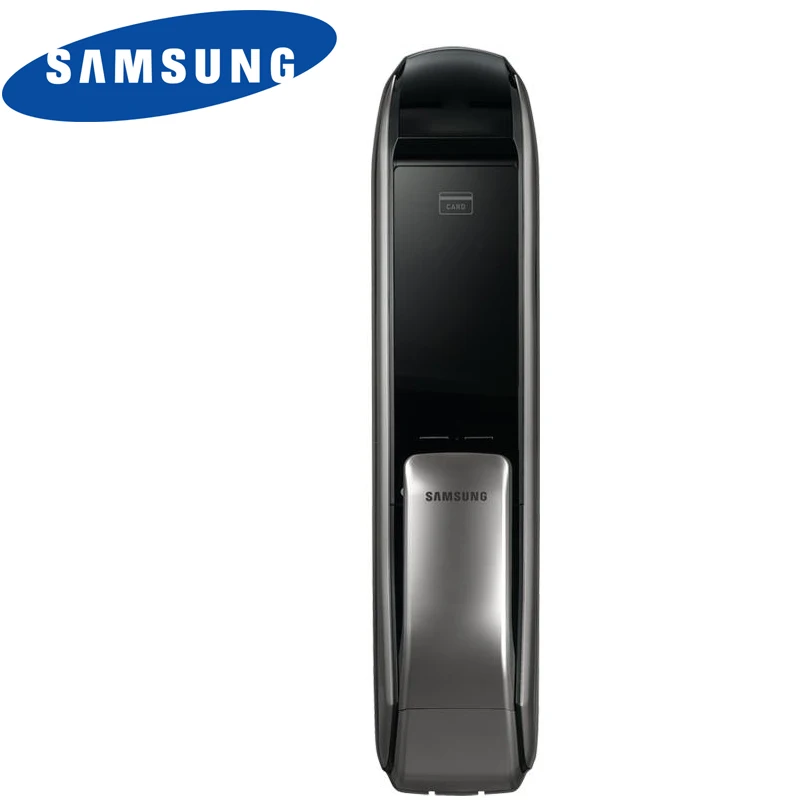 

SAMSUNG SHP-DP727 Keyless BlueTooth PUSH PULL Two Way Keyless Door Lock English Version Big Mortise Gold Color