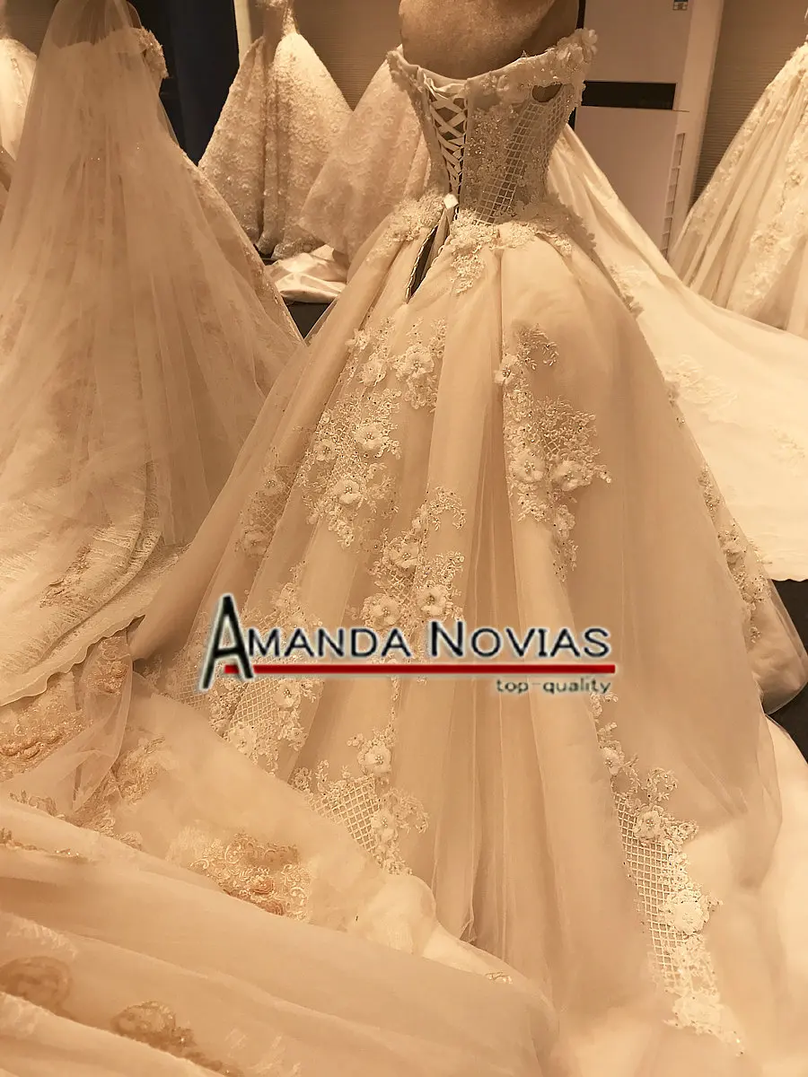 2019 популярное кружевное бальное платье роскошное свадебное Платье Amanda Novias