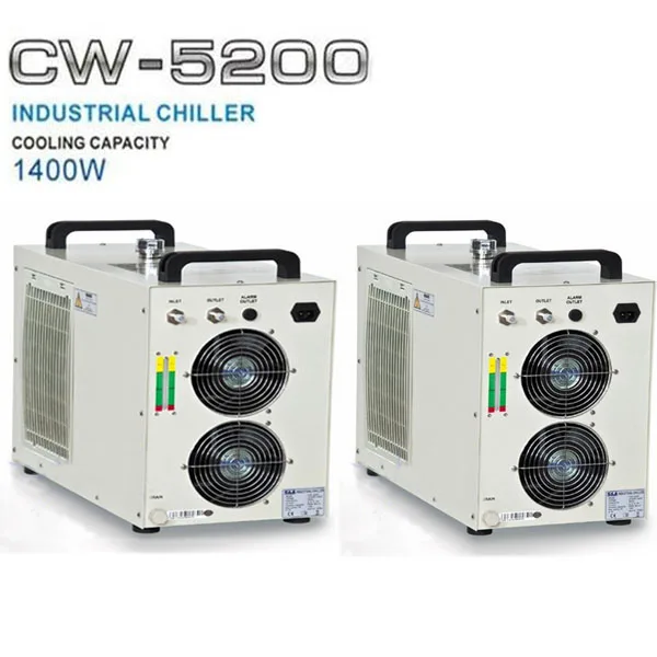 CW5200DG промышленный водяной охладитель для лазера 150 Вт Co2 лазерная трубка